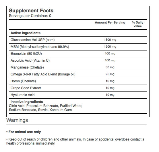 VEGETARIAN K9 GLOCOSAMINE