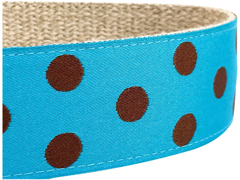 Dotty Turquoise/ Brown 1.5"
