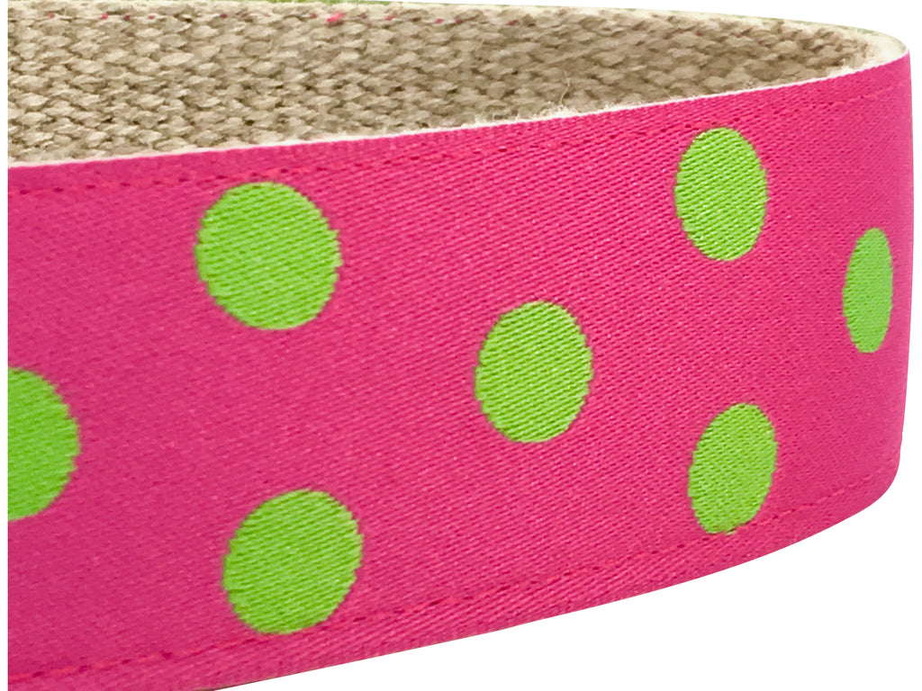 Dotty Pink/ Green Apple 1.5"