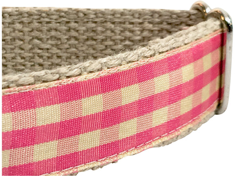 Gingham Strawberry/ Ivory 1"