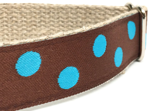 Dotty Brown/ Turquoise 1"