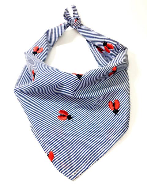 Seersucker Ladybug Bandana