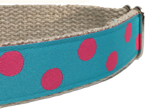 Dotty Turquoise/ Pink 1"
