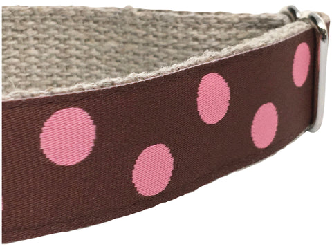 Dotty Brown/ Pink 1"